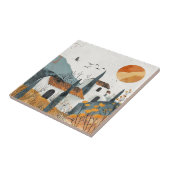 Boho Abstrakt Landschaft (4) Fliese (Seite)