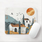 Boho Abstrakt Landschaft (4) Mousepad (Mit Mouse)