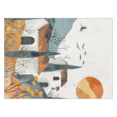 Boho Abstrakt Landschaft (4) Tischdecke (Vorderseite (Horizontal))