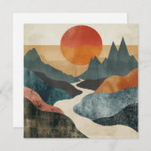 Boho Abstrakt Landschaft (5) (Vorne/Hinten)