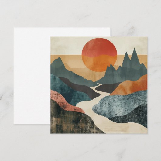 Boho Abstrakt Landschaft (5) (Vorne/Hinten)