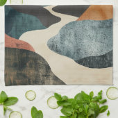 Boho Abstrakt Landschaft (5) Geschirrtuch (Gefaltet)
