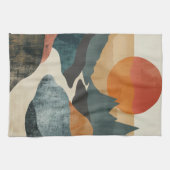 Boho Abstrakt Landschaft (5) Geschirrtuch (Horizontal)
