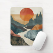 Boho Abstrakt Landschaft (5) Mousepad (Mit Mouse)