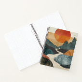 Boho Abstrakt Landschaft (5) Notizblock (Innenseite)