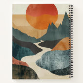 Boho Abstrakt Landschaft (5) Notizblock (Rückseite)