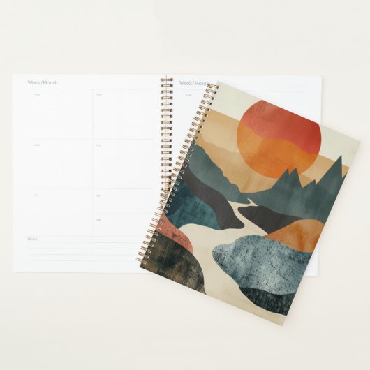 Boho Abstrakt Landschaft (5) Planer (Anzeige)