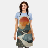 Boho Abstrakt Landschaft (5) Schürze (Getragen)