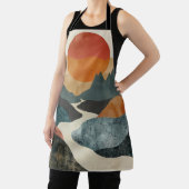 Boho Abstrakt Landschaft (5) Schürze (InSitu)