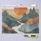 Boho Abstrakt Landschaft (5) Seidenpapier (Handwerk)