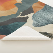 Boho Abstrakt Landschaft (5) Sherpadecke (3/4)