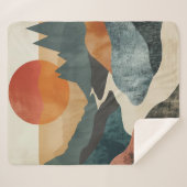 Boho Abstrakt Landschaft (5) Sherpadecke (Vorderseite (Horizontal))