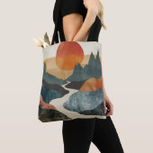 Boho Abstrakt Landschaft (5) Tasche (Von Nahem)