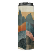 Boho Abstrakt Landschaft (5) Thermosbecher (Rückseite)