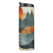 Boho Abstrakt Landschaft (5) Thermosbecher (Nach rechts gedreht)