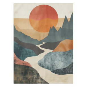 Boho Abstrakt Landschaft (5) Tischdecke