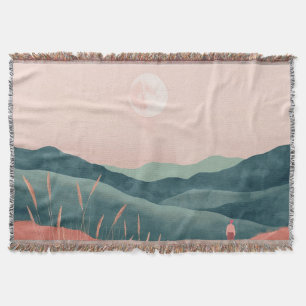 Boho Abstrakt Landschaft (7) Decke