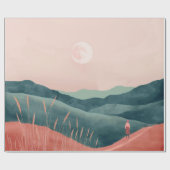 Boho Abstrakt Landschaft (7) Geschenkpapier (Flach)