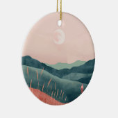Boho Abstrakt Landschaft (7) Keramik Ornament (Rechts)