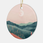 Boho Abstrakt Landschaft (7) Keramik Ornament (Links)