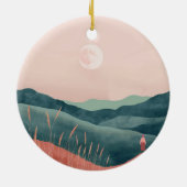 Boho Abstrakt Landschaft (7) Keramik Ornament (Hinten)