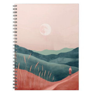 Boho Abstrakt Landschaft (7) Notizblock
