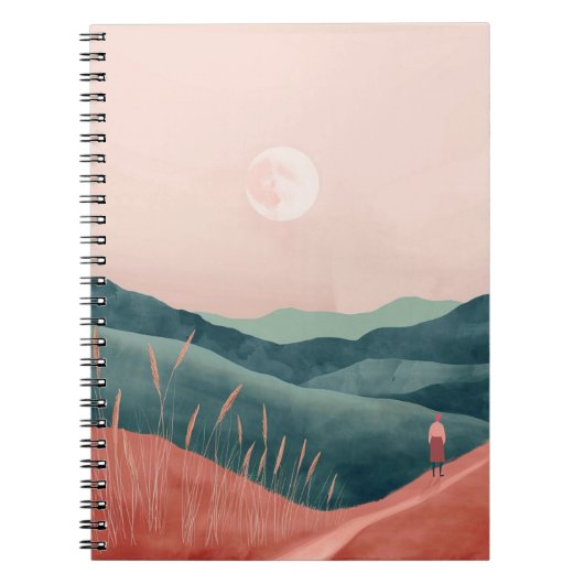 Boho Abstrakt Landschaft (7) Notizblock (Vorderseite)