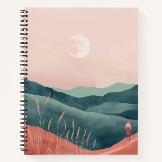 Boho Abstrakt Landschaft (7) Notizblock (Vorderseite)