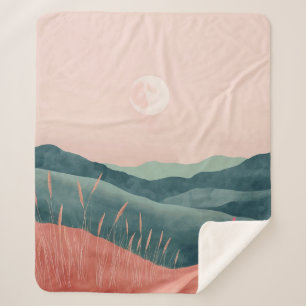 Boho Abstrakt Landschaft (7) Sherpadecke