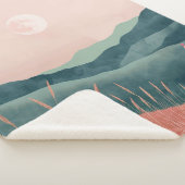Boho Abstrakt Landschaft (7) Sherpadecke (3/4)