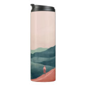 Boho Abstrakt Landschaft (7) Thermosbecher (Nach rechts gedreht)