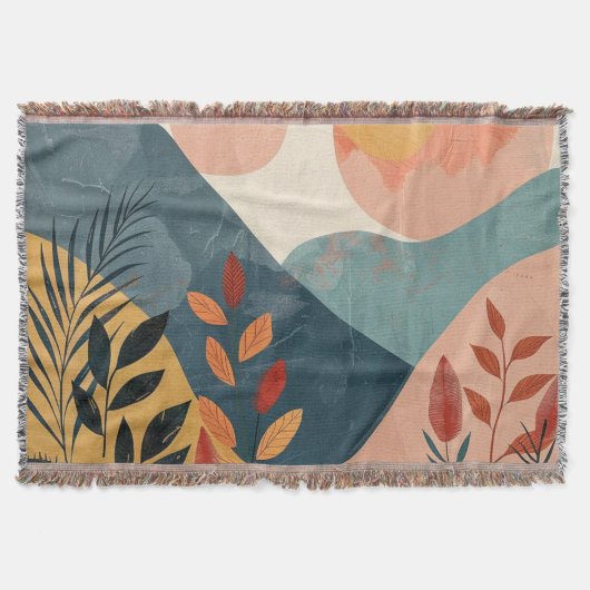 Boho Abstrakt Landschaft (8) Decke (Vorderseite)