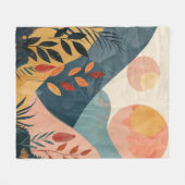 Boho Abstrakt Landschaft (8) Fleecedecke (Vorderseite (Horizontal))