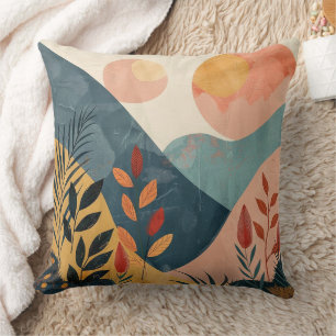 Boho Abstrakt Landschaft (8) Kissen