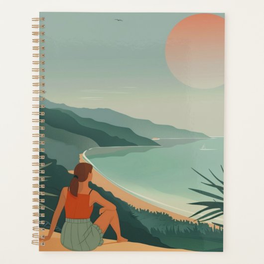 Boho Abstrakt Landschaft (9) Planer (Vorderseite)