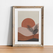 Boho Abstrakt Landschaft Sunset Poster