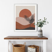 Boho Abstrakt Landschaft Sunset Poster