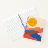 Boho Abstrakt Landschaftsgebirge Personalisiert Notizblock (Innenseite)