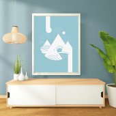 Boho Abstrakt Landschaftsmoon Poster