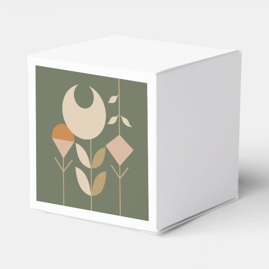 Boho Abstrakt Lily Geschenkschachtel (Rückseite)