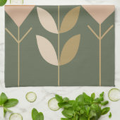 Boho Abstrakt Lily Geschirrtuch (Gefaltet)