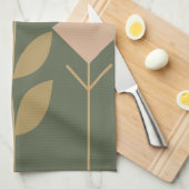 Boho Abstrakt Lily Geschirrtuch (Viertel Falte)