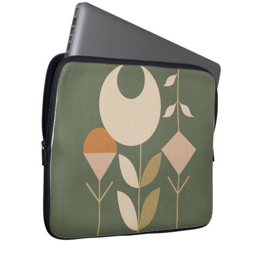 Boho Abstrakt Lily Laptopschutzhülle (Vorne Rechts)