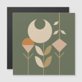 Boho Abstrakt Lily Magnetkarte (Vorne/Hinten)