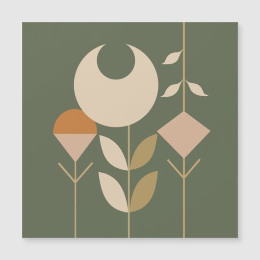 Boho Abstrakt Lily Magnetkarte (Vorderseite)