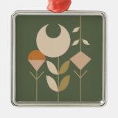 Boho Abstrakt Lily Ornament Aus Metall (Vorne)