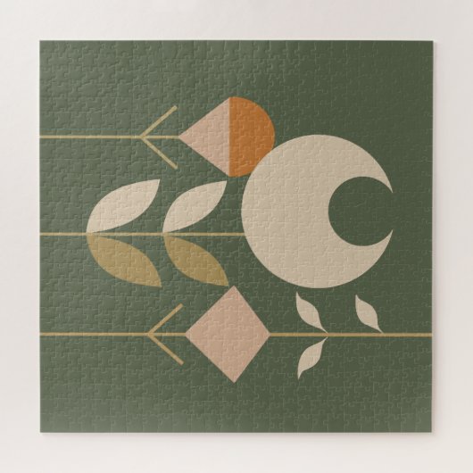 Boho Abstrakt Lily Puzzle (Horizontal)