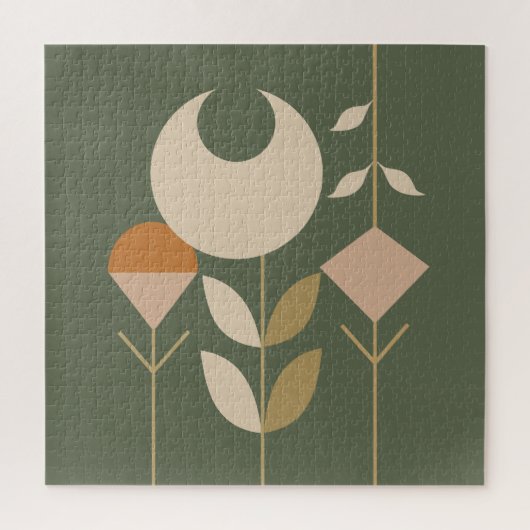 Boho Abstrakt Lily Puzzle (Vertikal)