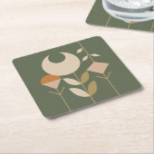 Boho Abstrakt Lily Rechteckiger Pappuntersetzer (angewinkelt)