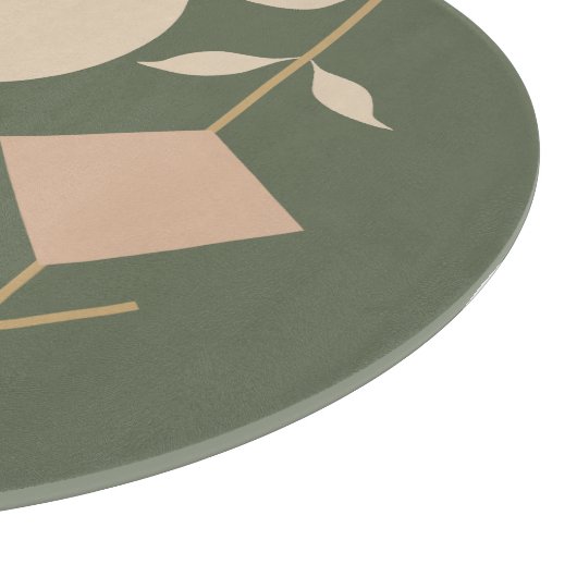 Boho Abstrakt Lily Schneidebrett (Ecke)